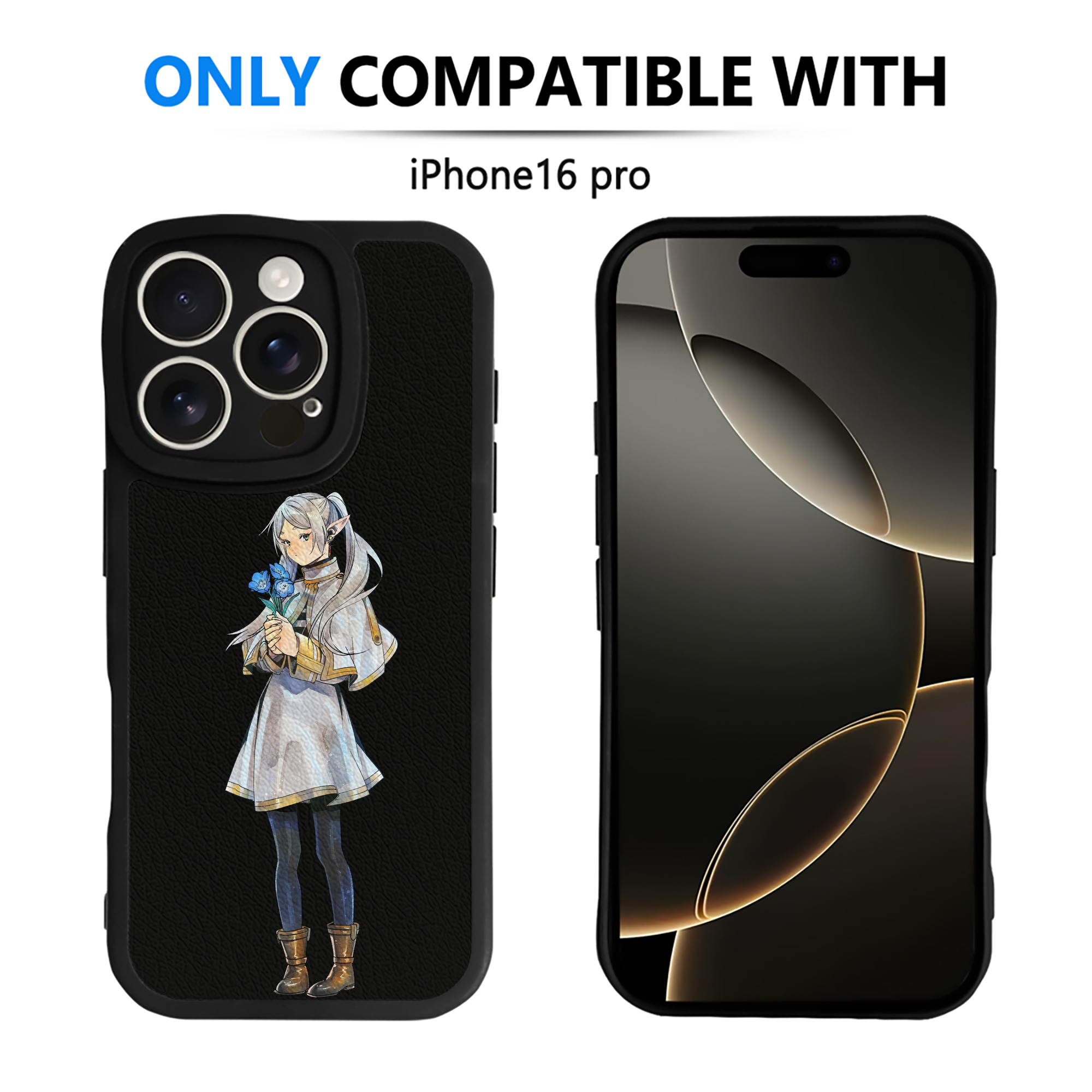 （画像用） 葬送のフリーレン Frieren 【iPhone 16シリーズ対応】シリコンスマホケース（レザー調） 材質：シリコン